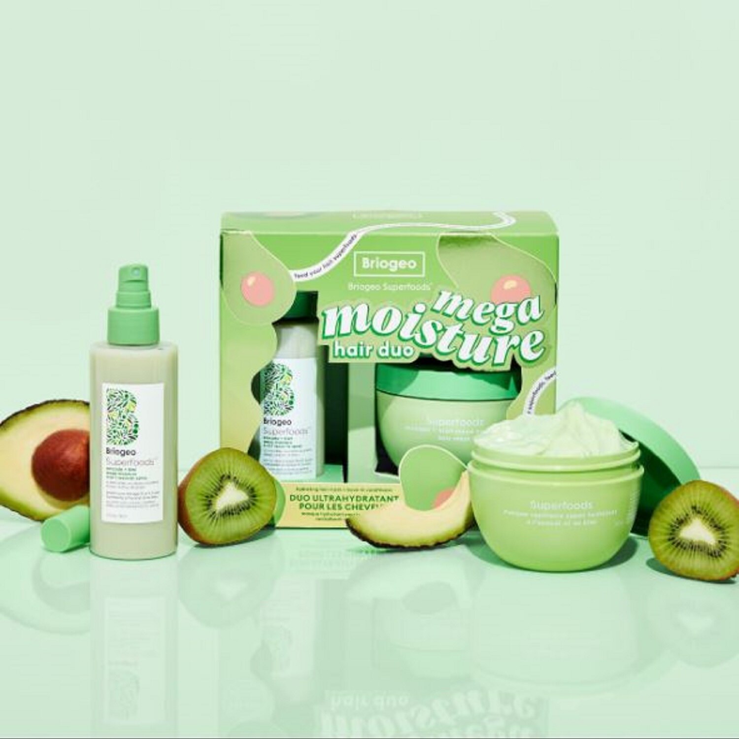SUPERFOODS AVO LEAVE-IN SPRAY + AVO MASK FULL SIZE DUO (SET DE MASCARILLA Y ACONDICIONADOR)